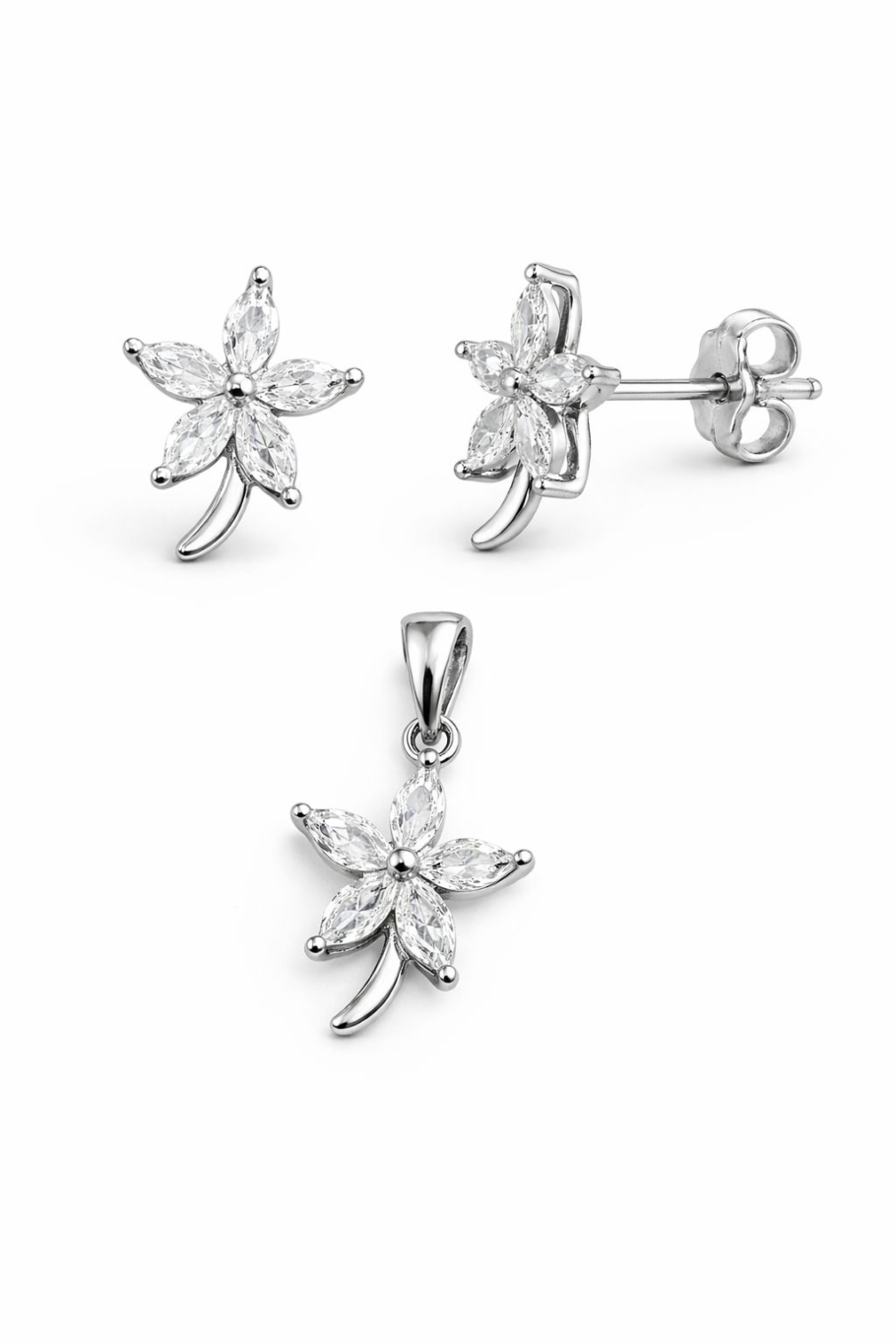 Set Floare Argint 925 AS-35