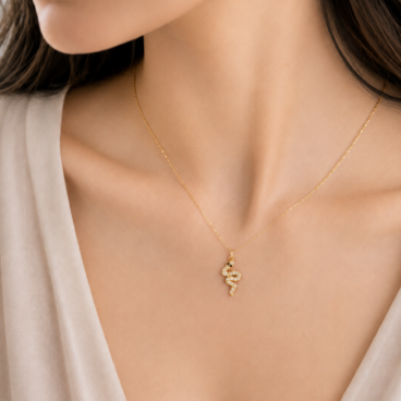 colier sarpe aur 14k n 90