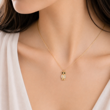 colier bufnita aur 14k n 83