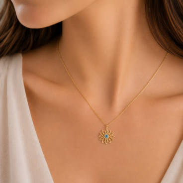 colier floare aur 14k n 85