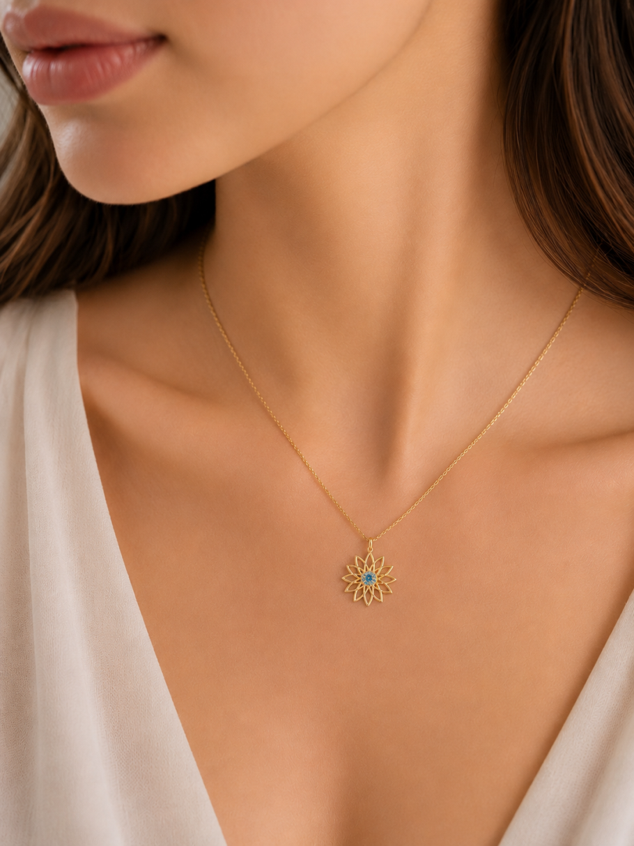 Colier Floare Aur 14K N-85