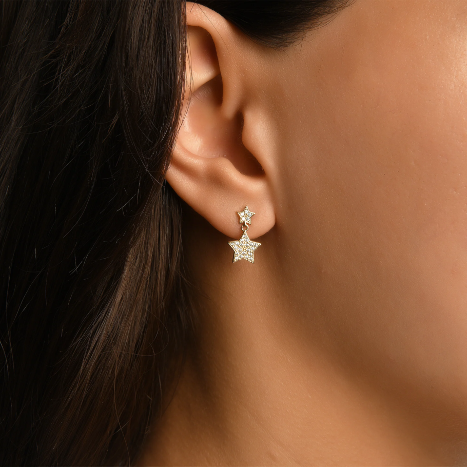 Cercei Stea Aur 14K PXE0308