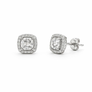 cercei cu diamate aur alb 18k akp6472 1.11ct, 0.15ct