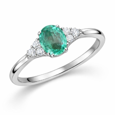 inel cu diamante si safir aur 18k ayz4447