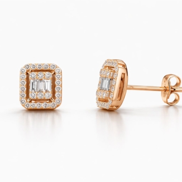 cercei cu diamante si smarald aur alb 18k ast9226 0.37ct