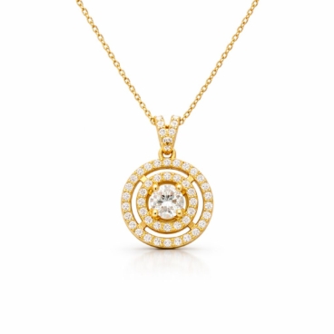 colier cu diamante aur 18k akl2477 0.20ct, 0.21ct