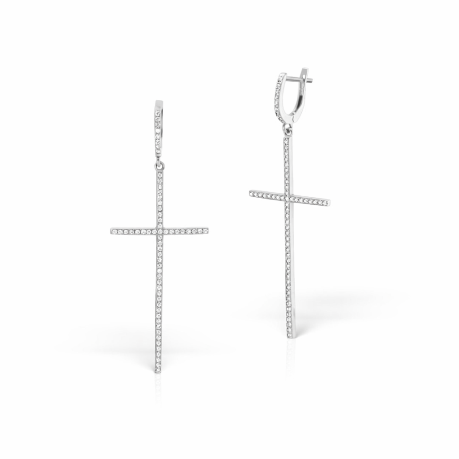 Cercei Cruce Aur 14K CCC50