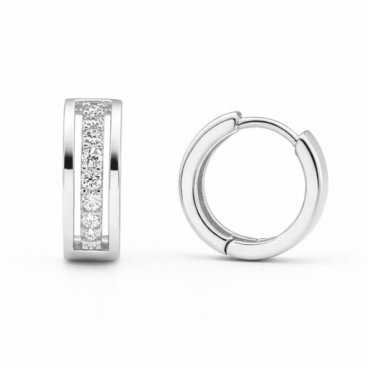 cercei creola aur alb 14k ccc45