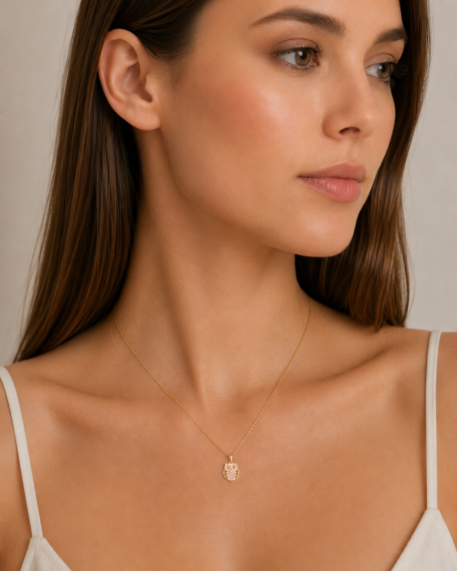 Colier Bufnita Aur 14K N-93