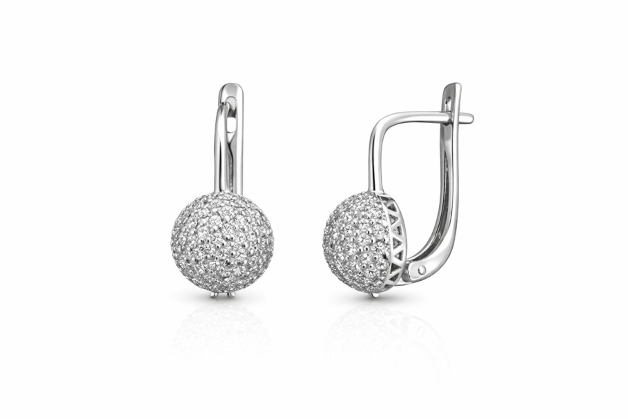 Cercei Aur Alb 14K CCC52