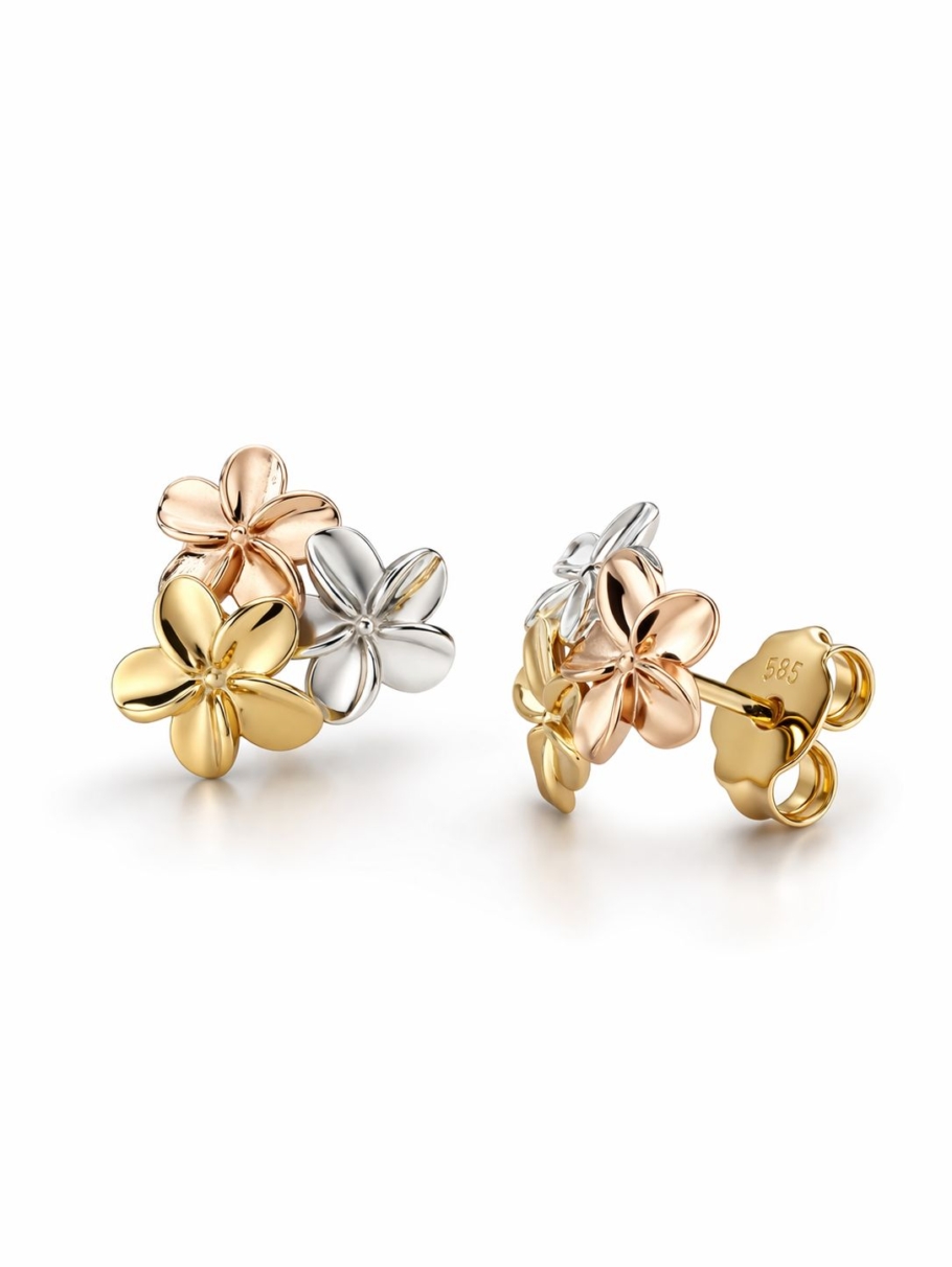 Cercei Cu Flori Aur 14K CCC53