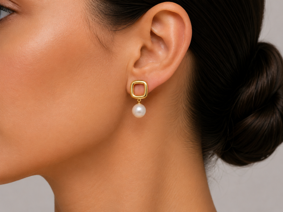 Cercei Cu Perle Aur 14K CCC58