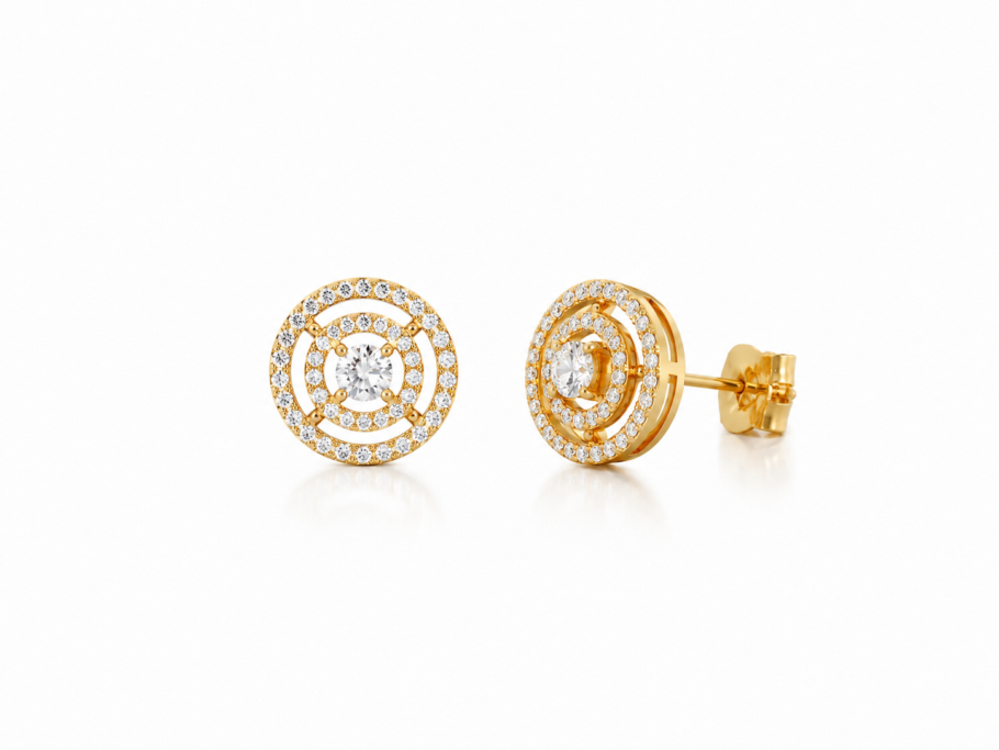 Cercei Cu Diamante Aur 18K AKP4982 0.42CT, 0.31CT