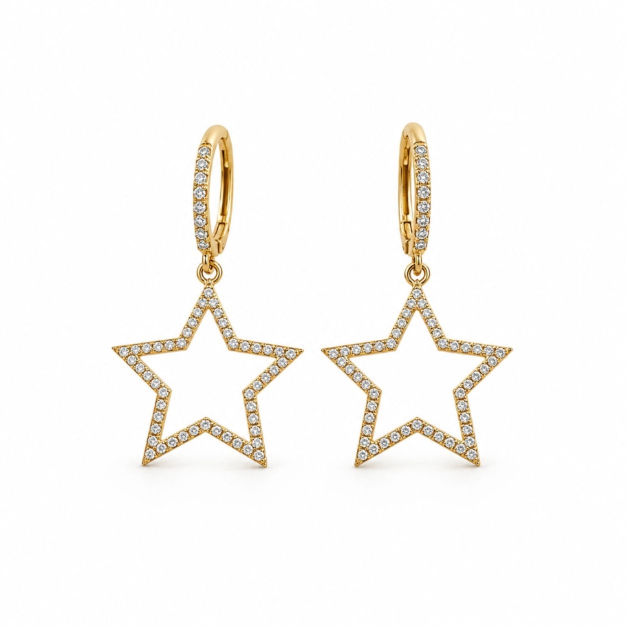 Cercei Cu Stea Aur 14K CCC64