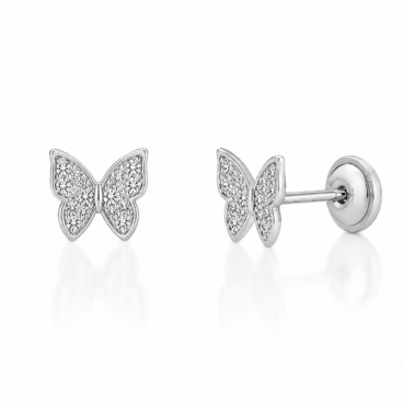 cercei protectie cu diamante aur 18k akp6275 0.08ct