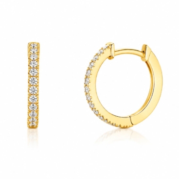 cercei creola cu diamante aur 18k akp5667 0.13ct
