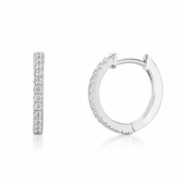cercei creola cu diamante aur 18k akp5677 0.14ct