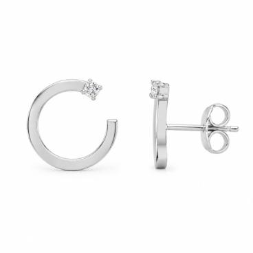 cercei cu diamante aur 18k akp4989 0.21ct