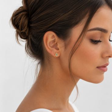 cercei floricica aur 14k c 17