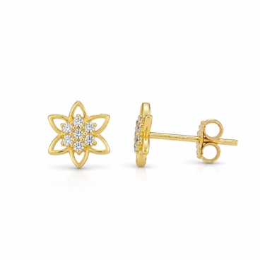 cercei floricica aur 14k c 13