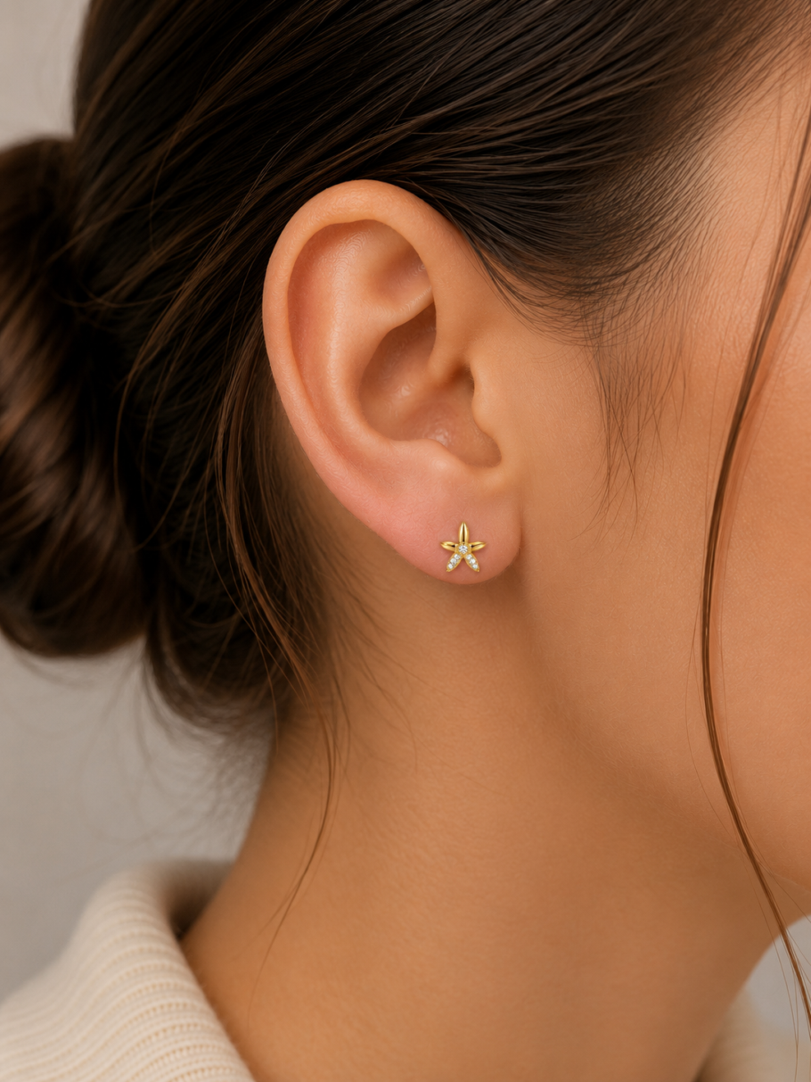 Cercei Floare 14K C-41