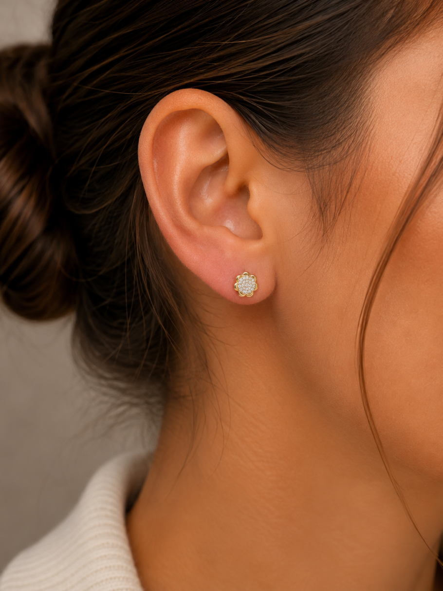 Cercei Floare 14K CC-10