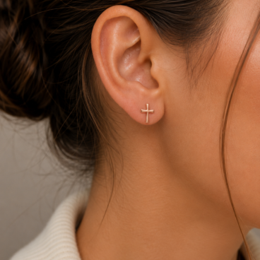 cercei cruciulita aur 14k cc 11