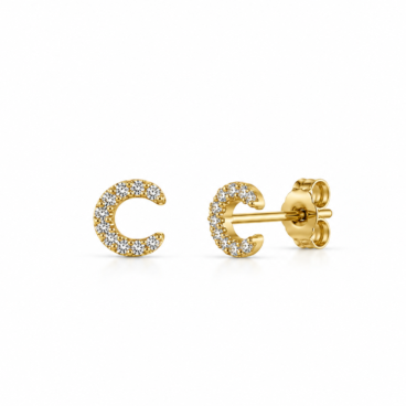 cercei semiluna aur 14k cc 12