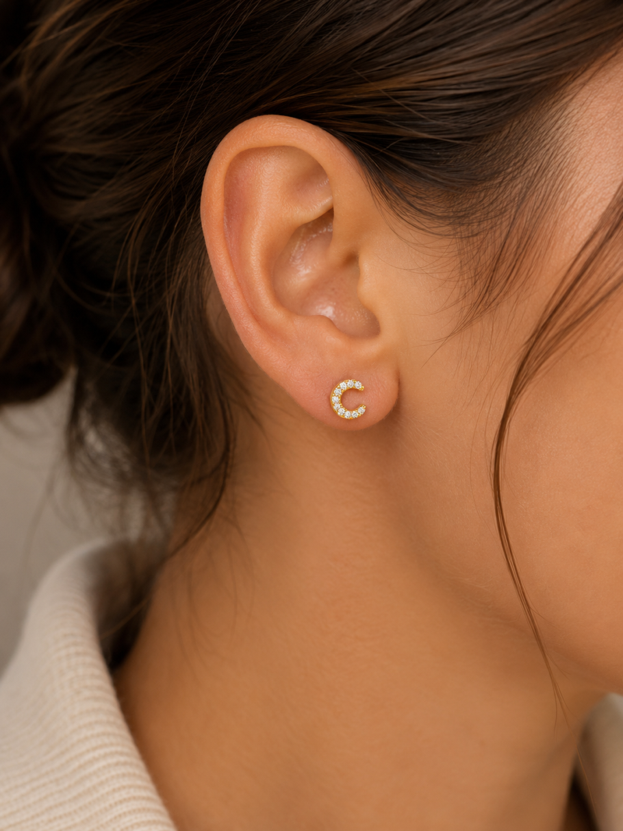 Cercei Semiluna Aur 14K CC-12