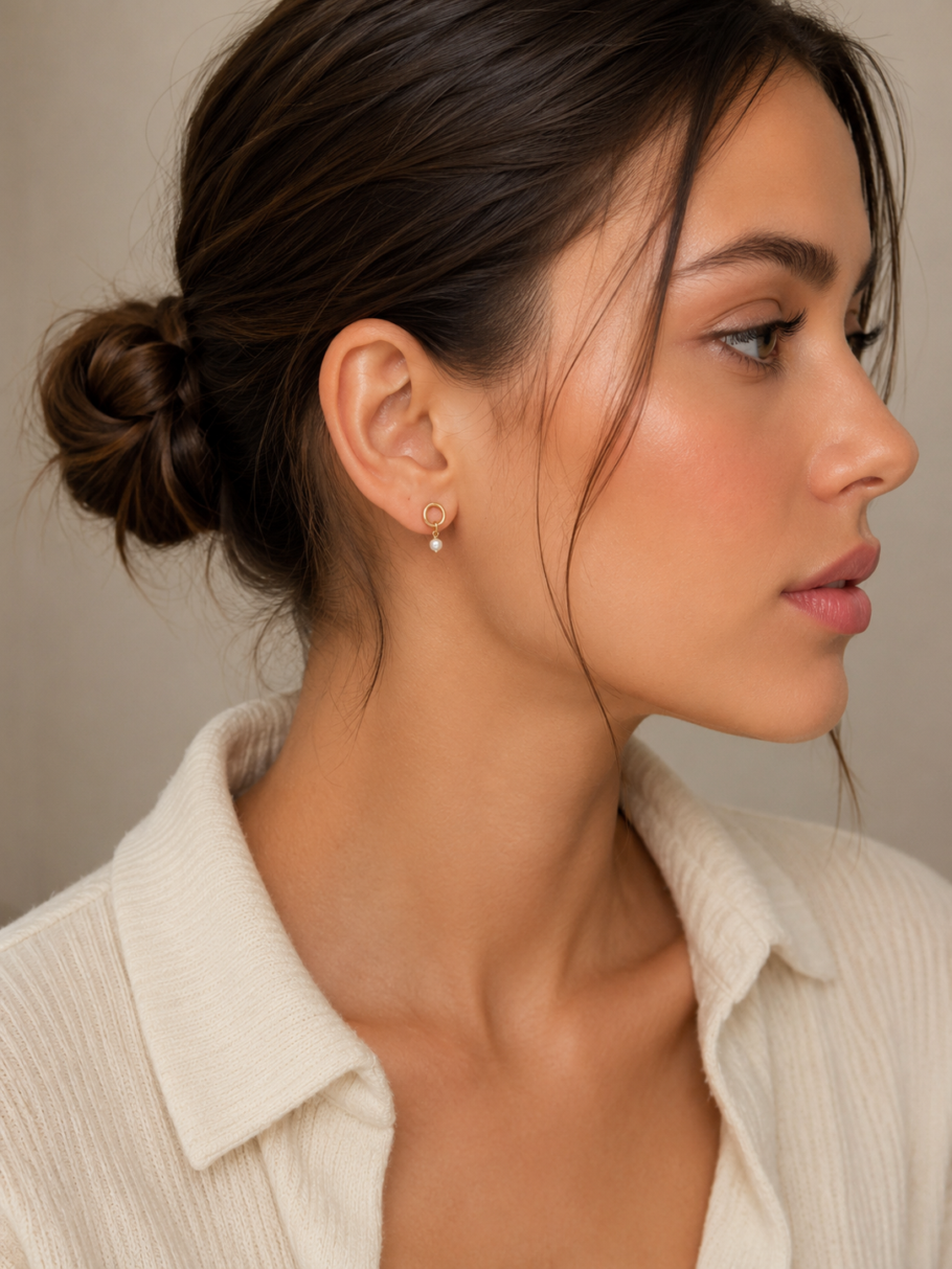 Cercei Cu Perle Aur 14K CC-18