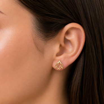 cercei floare aur 14k cc 21