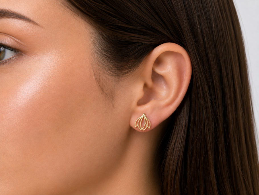 Cercei Floare Aur 14K CC-21