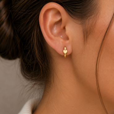 cercei inimioara aur 14k cc 8