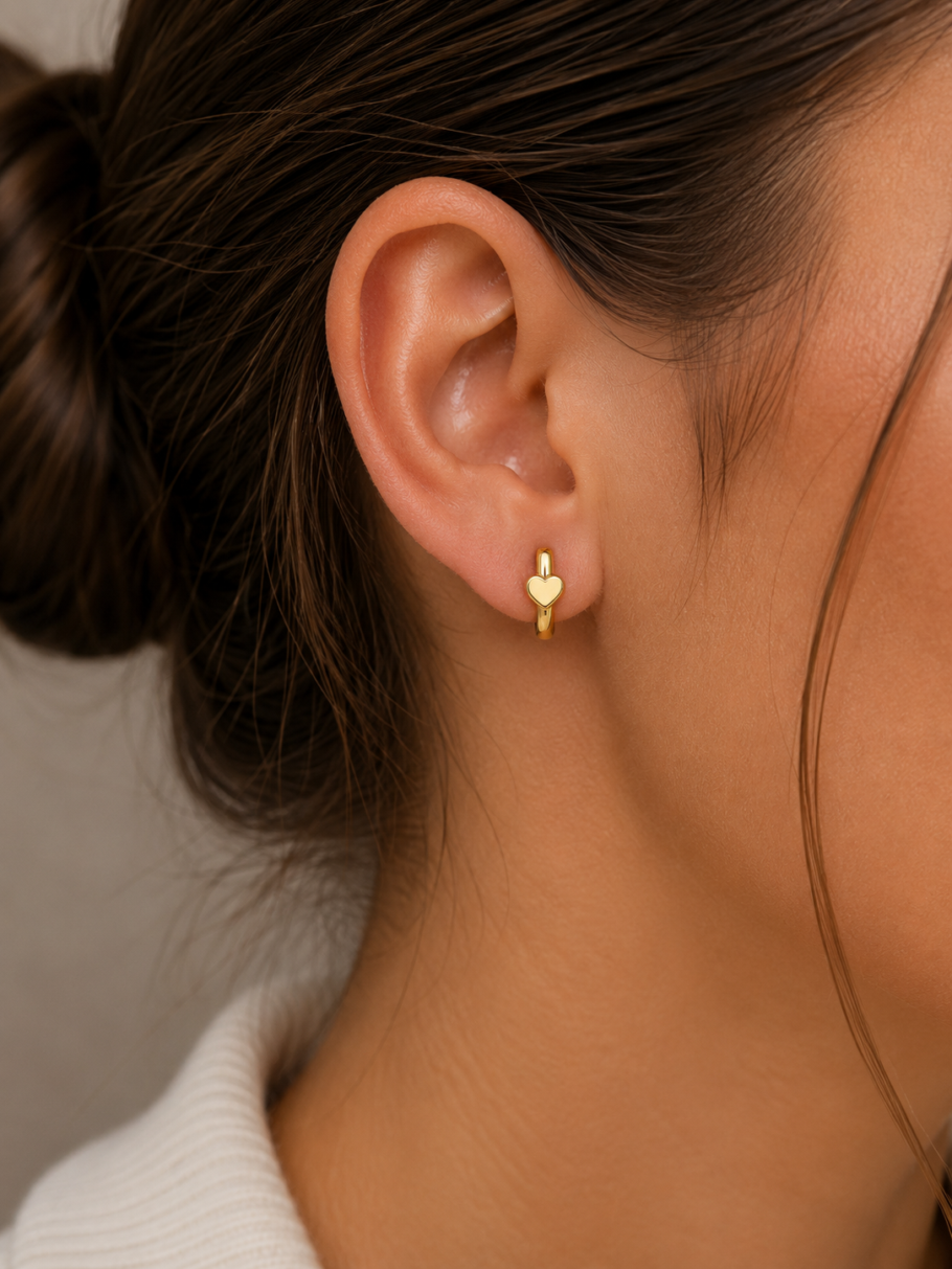 Cercei Inimioara Aur 14K CC-8