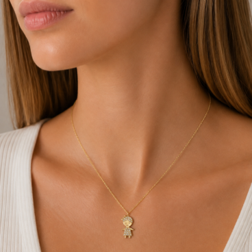colier fetita aur 14k nn 74