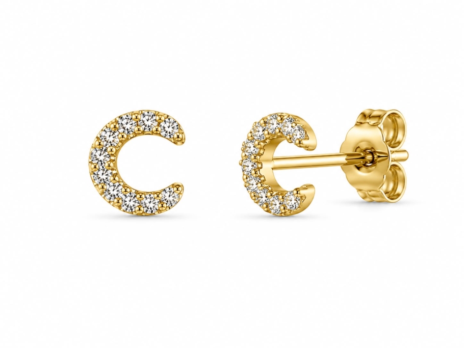 Cercei Semiluna Aur 14K CC-12