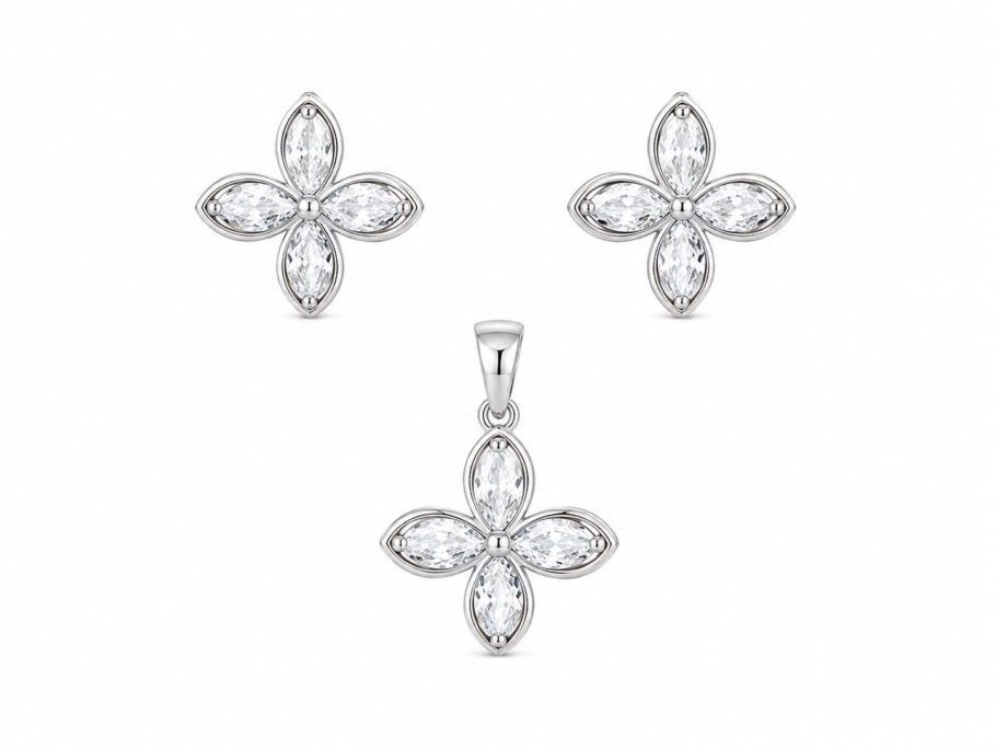 Set Cu Flori Argint 925 AS-51