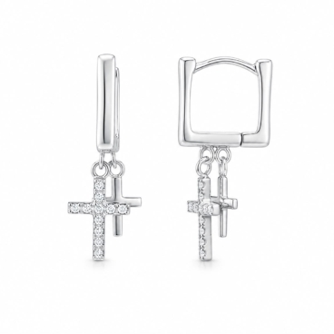 cercei cruciulite argint 925 ac 94