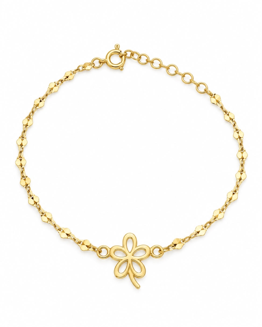Bratara Cu Floare Aur 14K BB-73