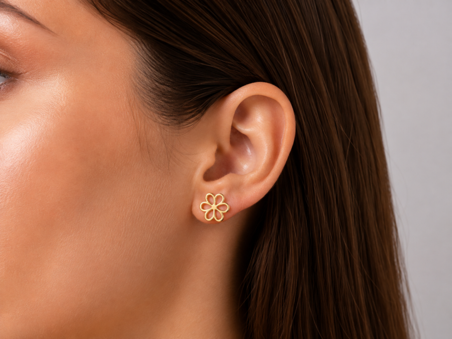 Cercei Floare Aur 14K CC-23