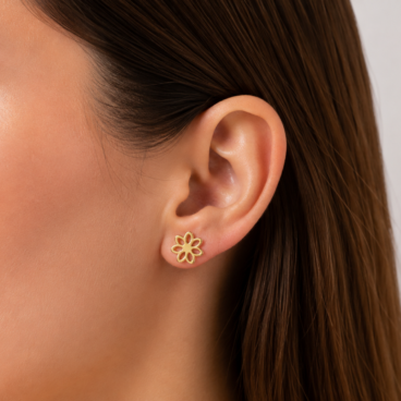 cercei floare aur 14k cc 40