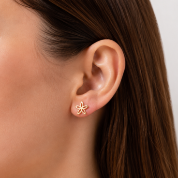 cercei floare aur 14k cc 46