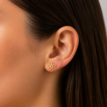 cercei floare aur 14k cc 58