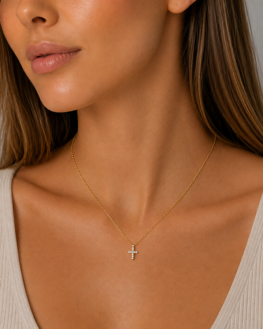 Colier Cu Cruciulita Aur 14K NN-89