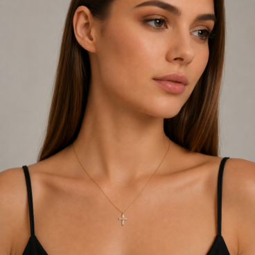 colier cu cruciulita aur 14k nn 90