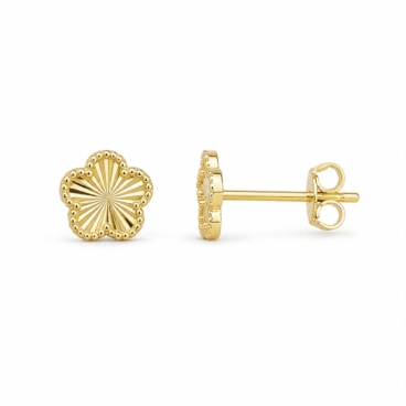 cercei floare aur 14k cc 22