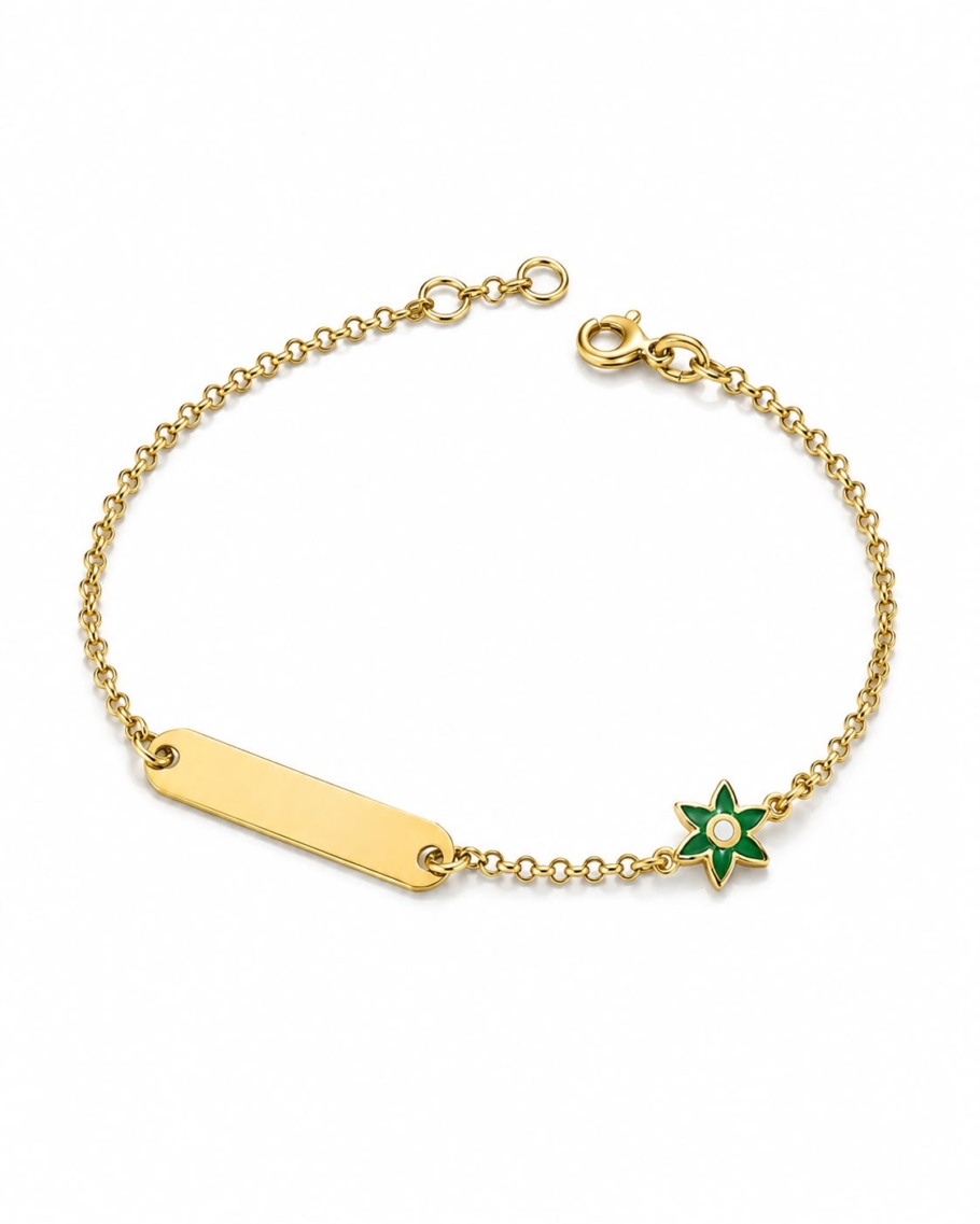 Bratara Copii Cu Floare Aur 14K BC-46