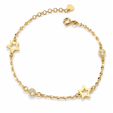 bratara cu stelute aur 14k bb 25