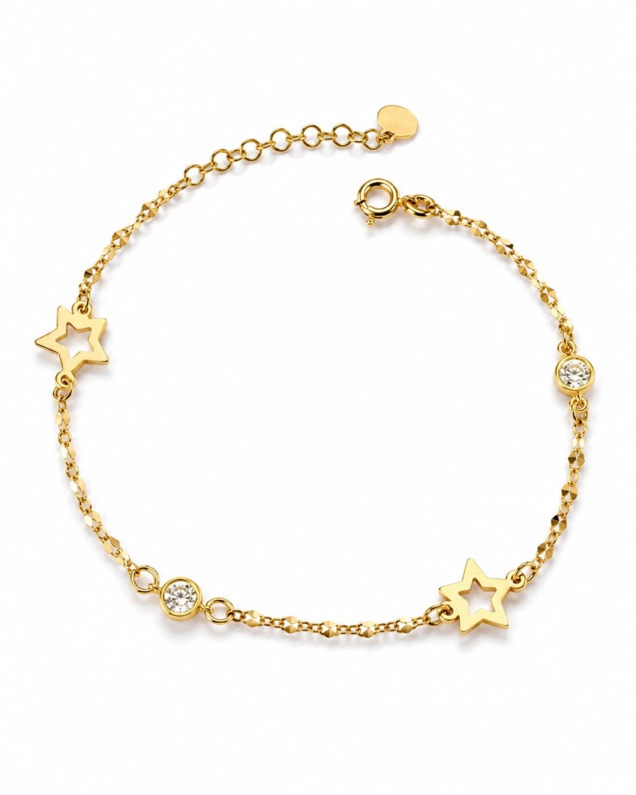 Bratara Cu Stelute Aur 14K BB-78