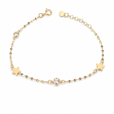 bratara cu stelute aur 14k bb 19